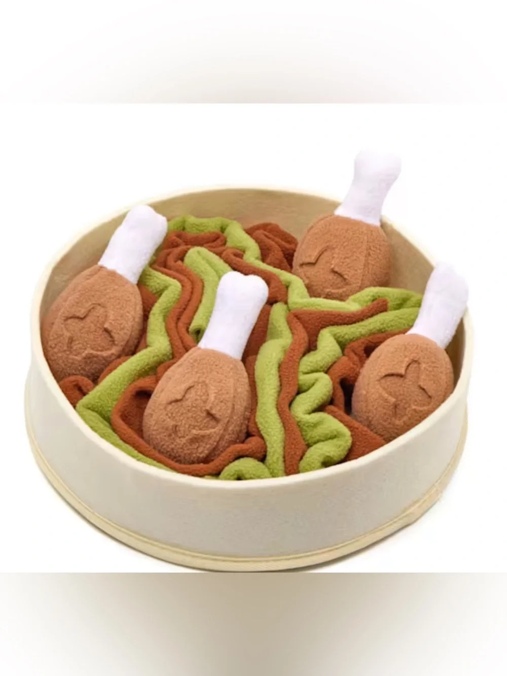 Snuffle Bowl with Detachable Toys for Dogs and Cats, Medium